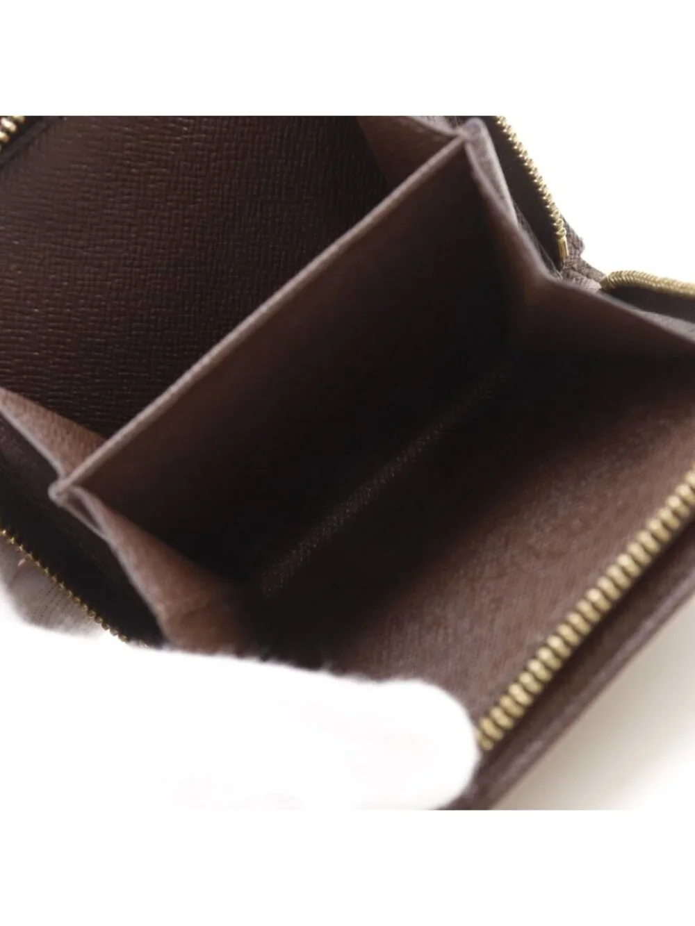 Louis Vuitton Compact Zip Damier Canvas Brown Bifold Wallet